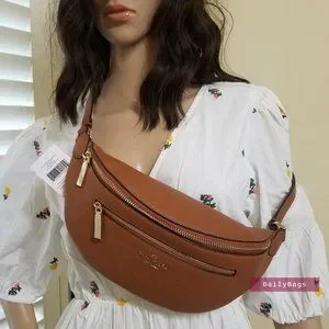 BEAUTIFUL GINGERBREAD GINGER LEATHER BELT BAG WAIST SHOULDER KATE SPADE BROWN Amazon.com | Kate Spade New York Leila Leather Belt Bag  main image 3